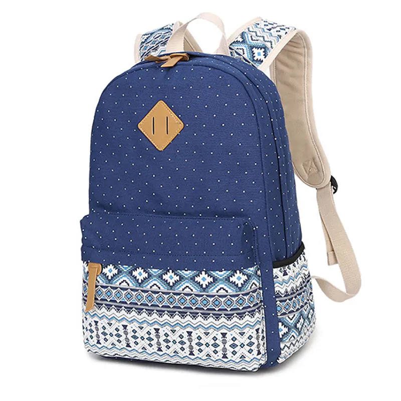 Nuovo design leggero zaino per adolescenti ragazze che viaggiano borsa da scuola in tela per laptop all'aperto