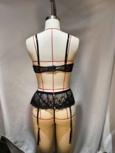 TJ tekstil kadınlar 2 parça setleri seksi dantel Patchwork perspektif yüksek bel kayışı çapraz iç çamaşırı toptan seksi kadın iç çamaşırı - Product Image 6