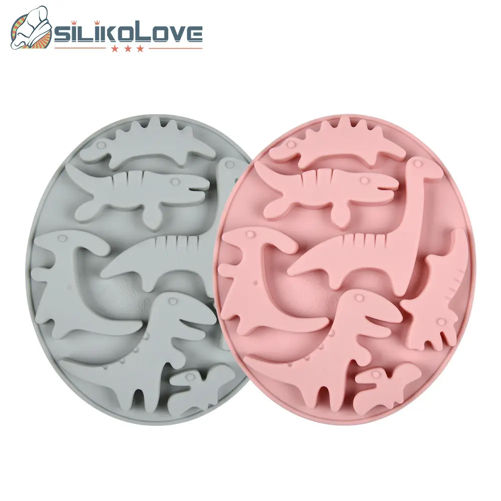 New arrival dinosaur shapes homemade 3d silicone cake chocolate biscuits jelly candy mold baking mold