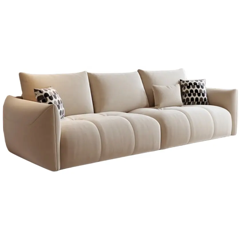 Modern 3-Seater Velvet Living Room Sofa Elegant Furniture Piece