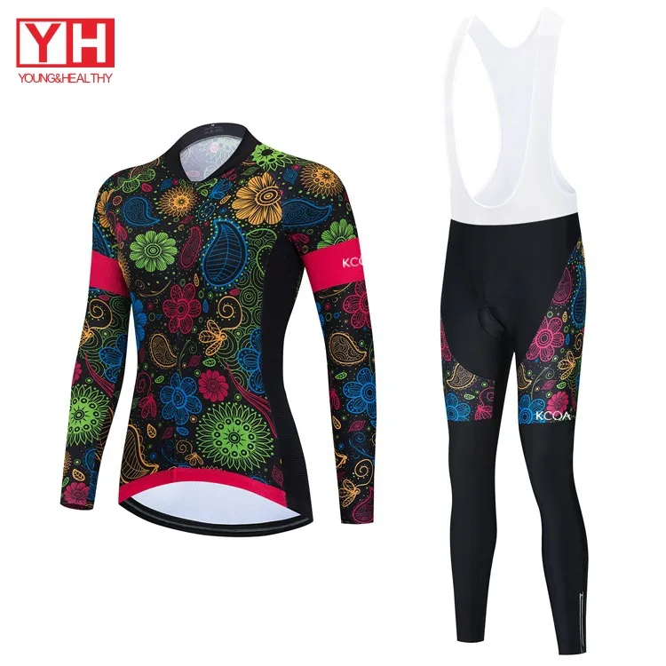 Sublimazione manica lunga maglia da donna invernale da Dirt Bike da corsa Jersey da strada MTB Mountain Bike da ciclismo