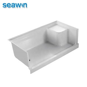 Bandejas de ducha acrílicas modernas para Hotel, con asiento