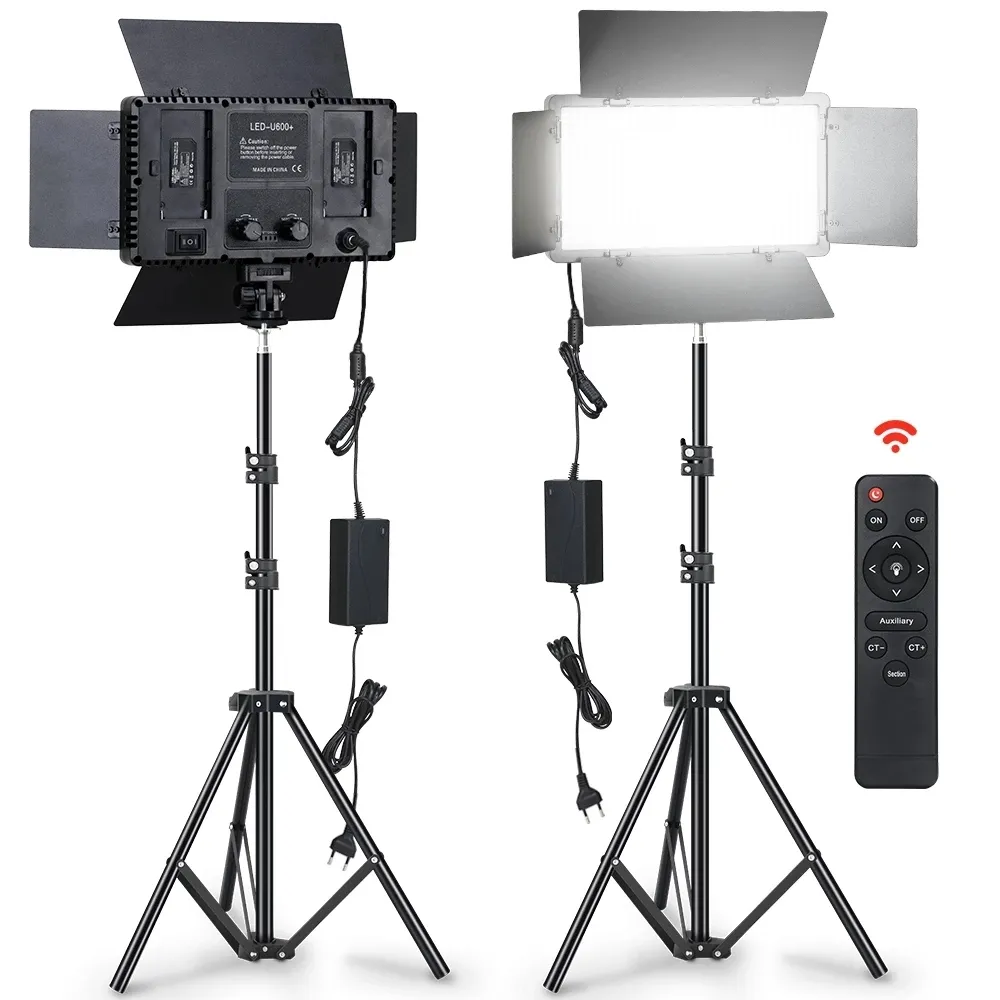 2024 nueva luz LED de estudio fotográfico U800 para iluminación de vídeo en vivo de juegos 40W 50W lámpara de Panel de fotografía de grabación de vídeo portátil