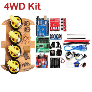 Nuovo motore di tracciamento intelligente Robot per auto Kit telaio velocità Encoder batteria 2WD 4WD modulo ad ultrasuoni - Product Image 3