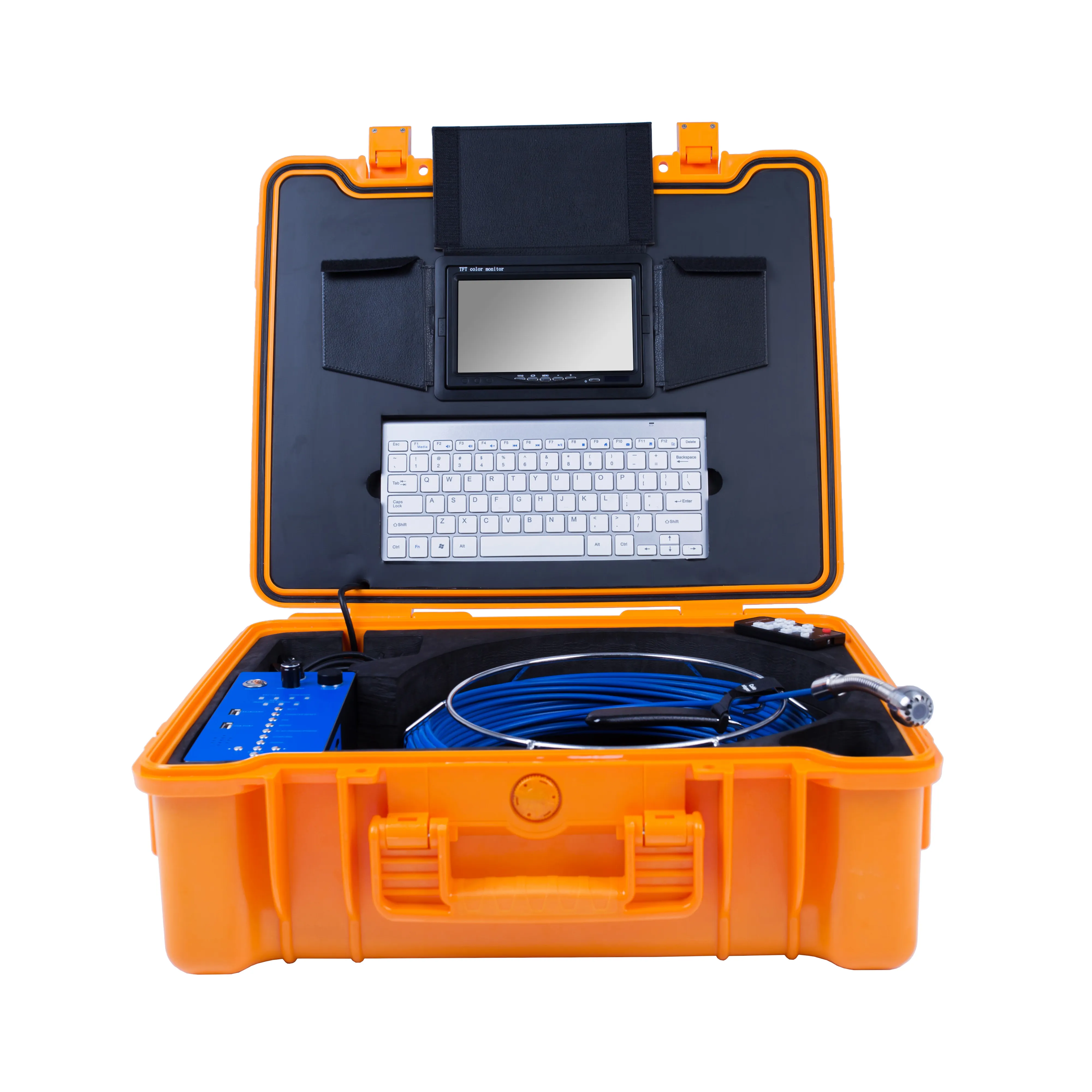 Hot Sale 1080P 20M Cable Drain Sewer Pipe Inspection Camera System with DVR Keyboard and Meter Counter