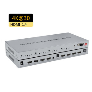 4K @ 30 4x4视频矩阵开关4 X4矩阵切换器，带遥控器 - Product Image 6