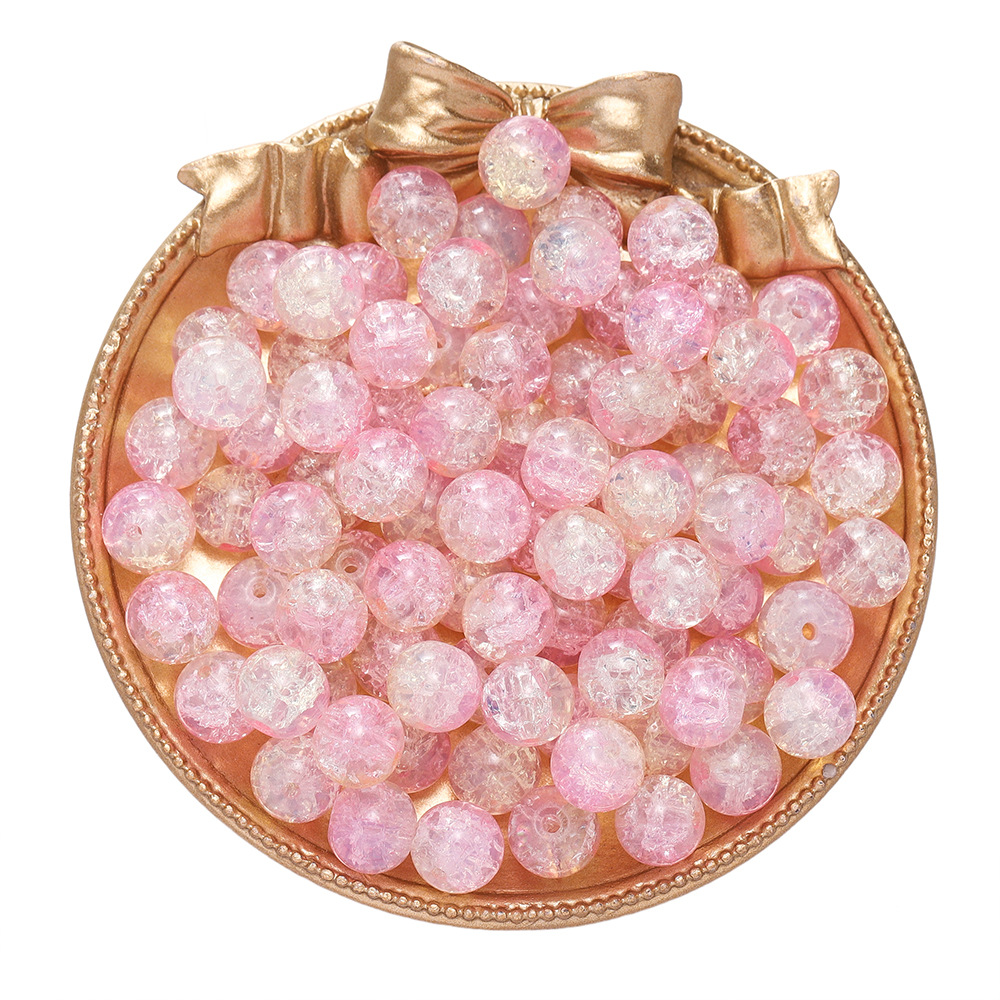 Glass beads - pinkish-yellow