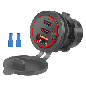 45W çift USB tip C PD soket bir USB A QC3.0 18W 3 USB bağlantı noktaları 63W araba şarjı