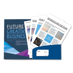 अनुकूलित ए 4 एक पृष्ठ प्रस्ताव डिजाइन ऑफसेट मुद्रित कोटेड पेपर ब्रोशर व्यवसाय के लिए लोगो के साथ - Product Image 3