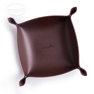 Sanqianwan ถาดสำหรับนำรถไปจอดทำจากหนัง PU แบบส่วนตัวสำหรับกุญแจนาฬิกาเครื่องประดับนาฬิกาตั้งโต๊ะใช้งานได้หลากหลาย - Product Image 1