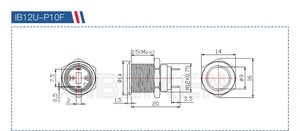 12mm impermeabile momentaneo in acciaio inox in metallo campanello campanello a clacson interruttore a pulsante LED motore auto PC avviamento - Product Image 5