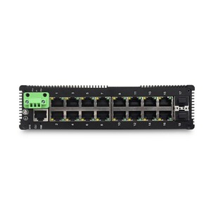 全千兆IP40冗余双电源2 1000M SFP和16 1G RJ45管理型工业以太网交换机