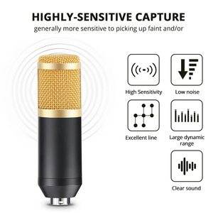 Professional Recording Condenser Microphone for <strong>Studio</strong> Live Broadcast BM800 Set With Mic Shock Mount <strong>Pop</strong> Filter Kit