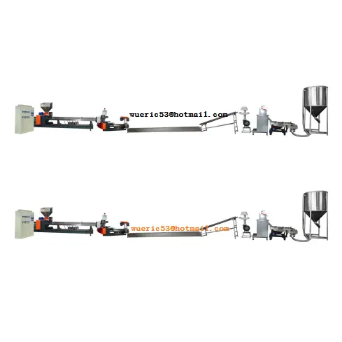 Deux étages en plastique machine de recyclage/deux étapes de fabrication de granulés de dispositif/supérieur et inférieur en plastique ligne de granulation