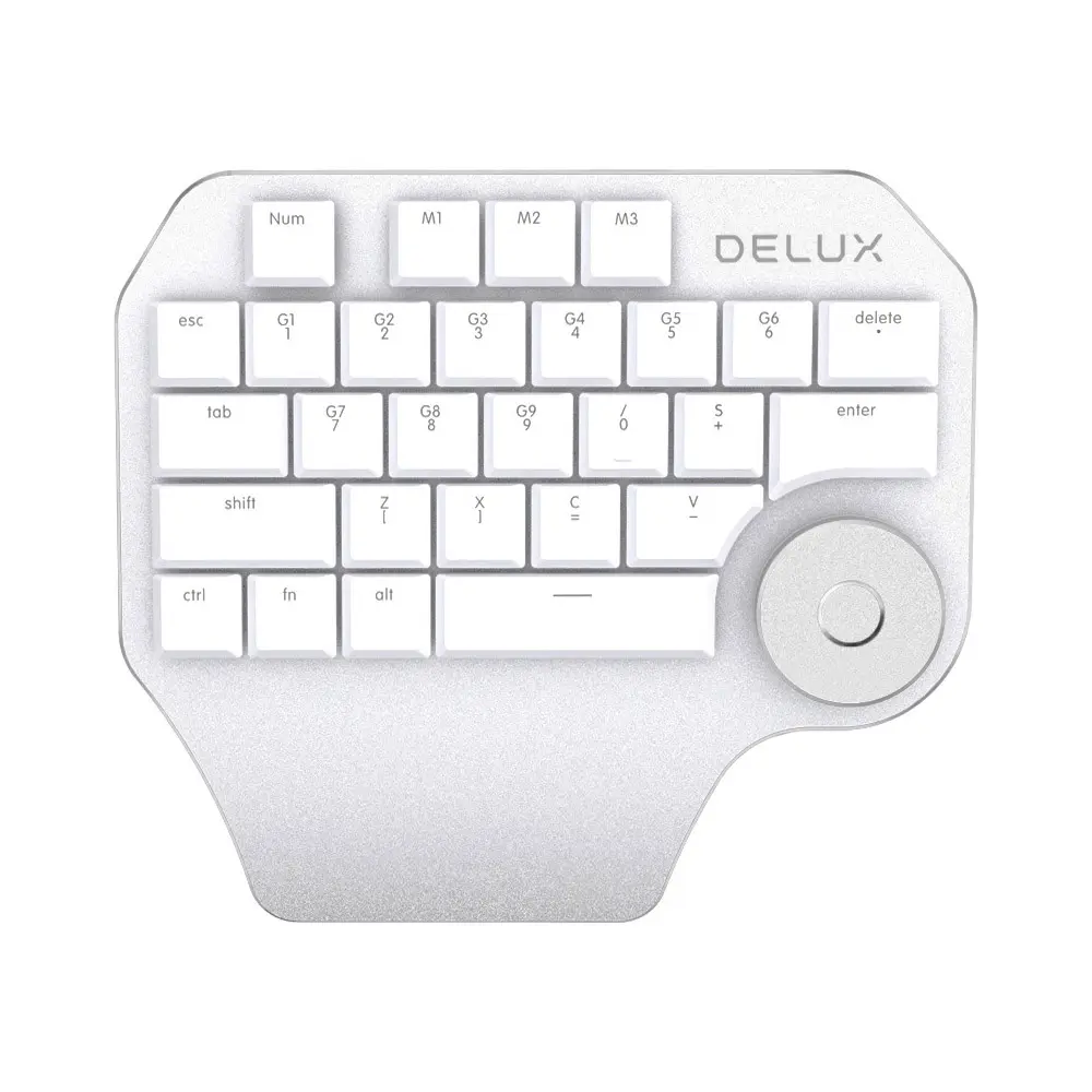 Mini teclado personalizável t11, mini teclado de discagem inteligente com 3 grupos de teclas personalizáveis, compatível com windows, mac, teclado de software
