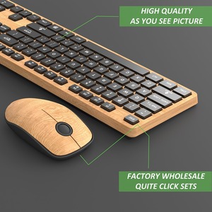 Wireless <strong>Computer</strong> <strong>Keyboards</strong> <strong>Mice</strong> Combo,Wood Colorful Full Size 104 Keys 2.4GHz Aesthetic Business Style PC <strong>Keyboard</strong> With <strong>Mouse</strong> - Product Image 4