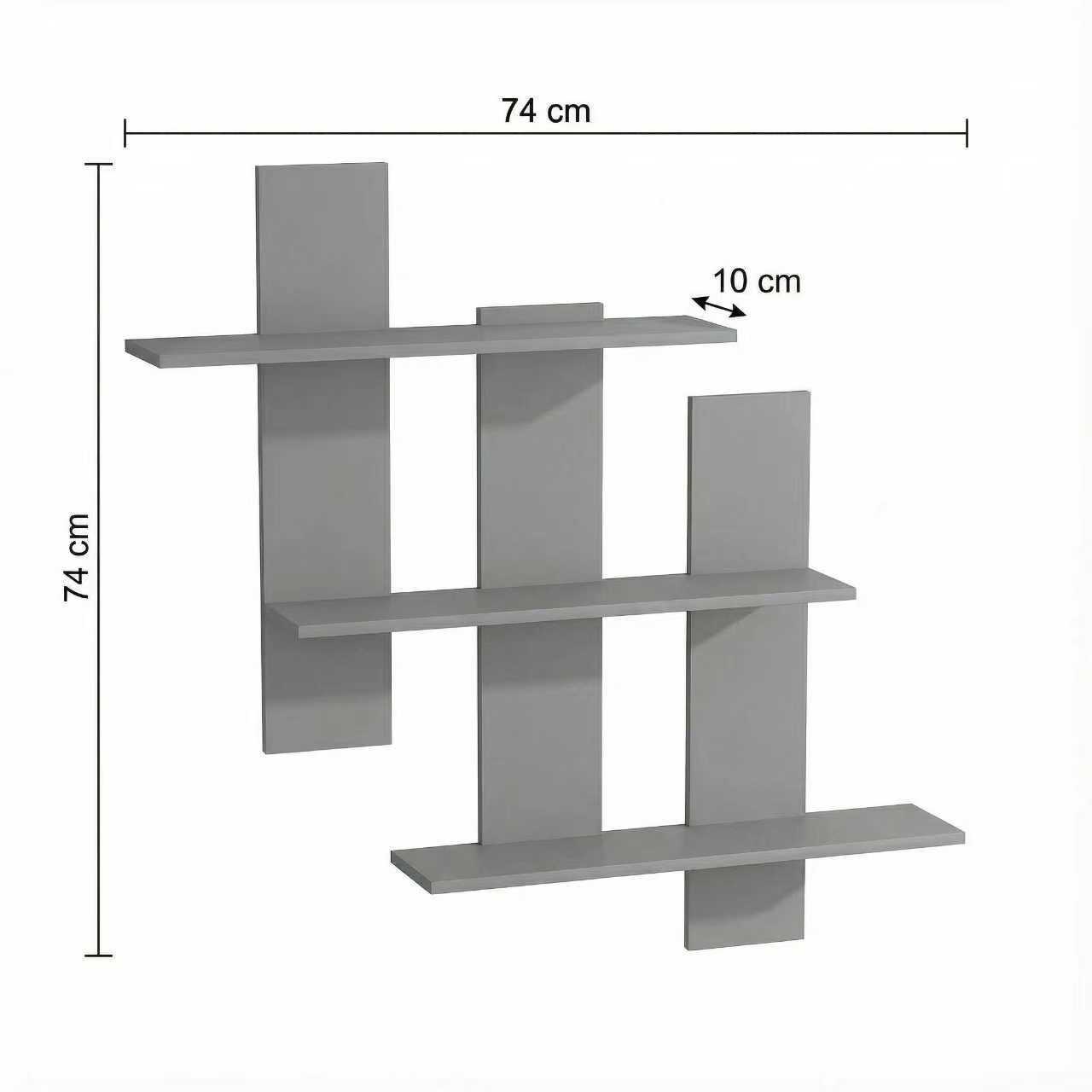 3 capas, 3 columnas, tamaño pequeño gris