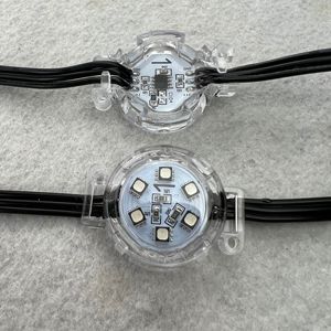 20 пикселей/строка 30 мм 24 В WS2811 Светодиодный адресуемый RGB пиксельный модуль IP68 плоская Прозрачная крышка черный провод 1,44 Вт/пиксель, 10 см/15 см/20 см - Product Image 2