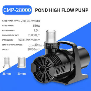 SUNSUN pompaları toptan fiyat yüksek kalite CMP-28000L/h 580W büyük akış gölet pompası kolu ile 10m güç kablosu 38/50mm çıkış