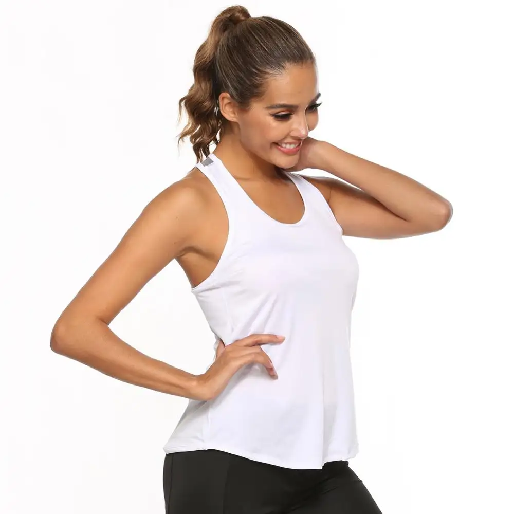 Las mujeres camiseta sin mangas Top Yoga gimnasio Fitness deporte chaleco ropa de entrenamiento para las mujeres