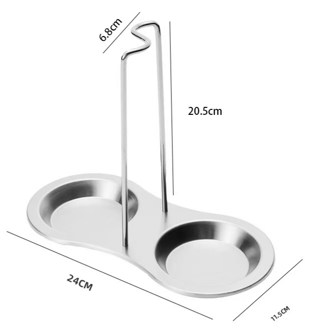 Support en argent-deux ronds