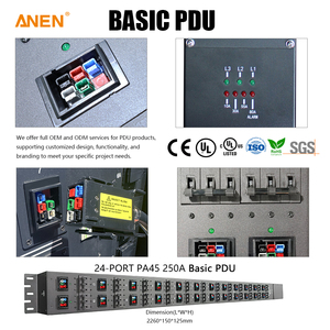 Unità di distribuzione di potenza 250A ad alta corrente con interfaccia 24 porte PA45 Design di base per armadi di telecomunicazioni e sistema di controllo della potenza - Product Image 2