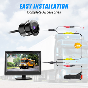 Monitor de coche plegable de 4,3 pulgadas, cámara de pantalla LCD TFT, sistema de aparcamiento para monitores retrovisores de coche, NTSC PAL - Product Image 5