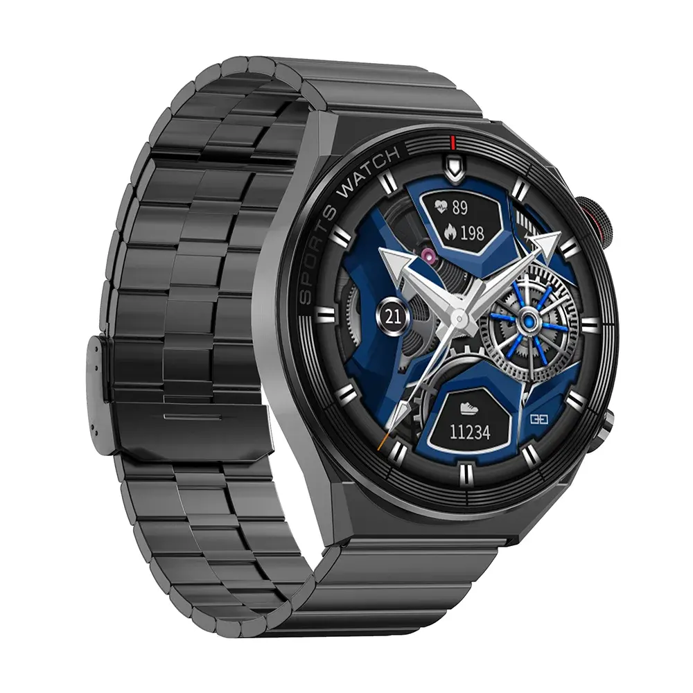 DT3 Mate Smart Watch 2022 1,5-Zoll-Full-Touch-Doppelbänder Drahtloses Laden GPS-Bewegung BT Smartwatch für Männer anrufen