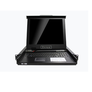 Consola kvm de 4 puertos vga, montaje en estante 1U, 17 pulgadas, 4 entradas, 1 salida, lcd - Product Image 1