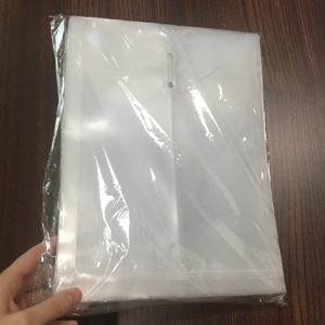 定制批发透明PVC串领带信封顶级优质扣带聚信封透明聚信封带按钮串 - Product Image 5