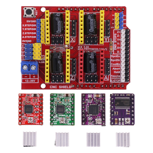 Máquina de grabado CNC Shield V3 Impresora 3D + 4 piezas A4988 / DRV8825 / AT2100 Placa de expansión del controlador para Arduino R3