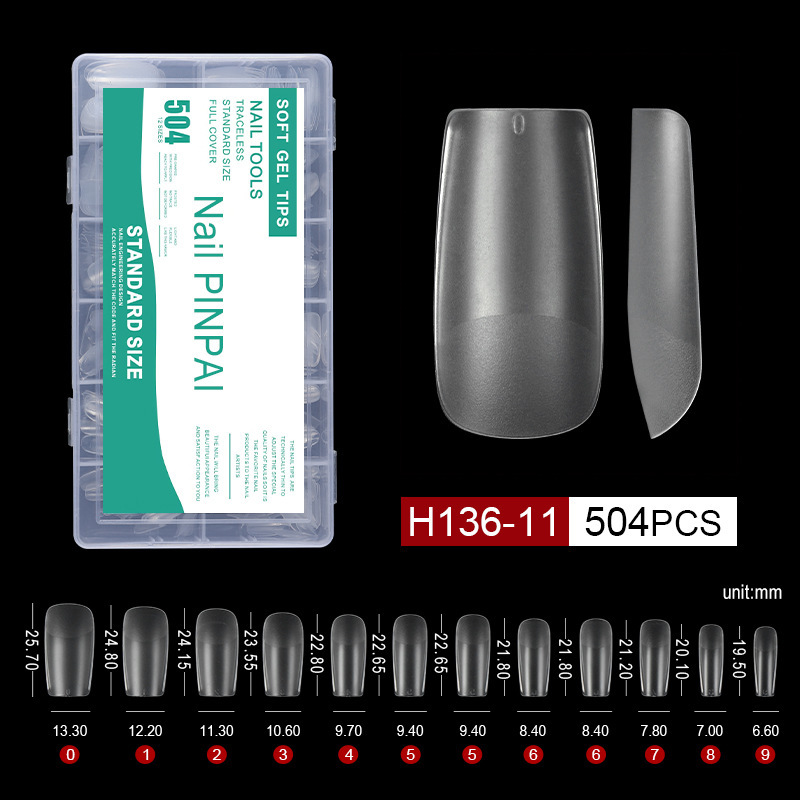 504PCS semi-frosted 11#
