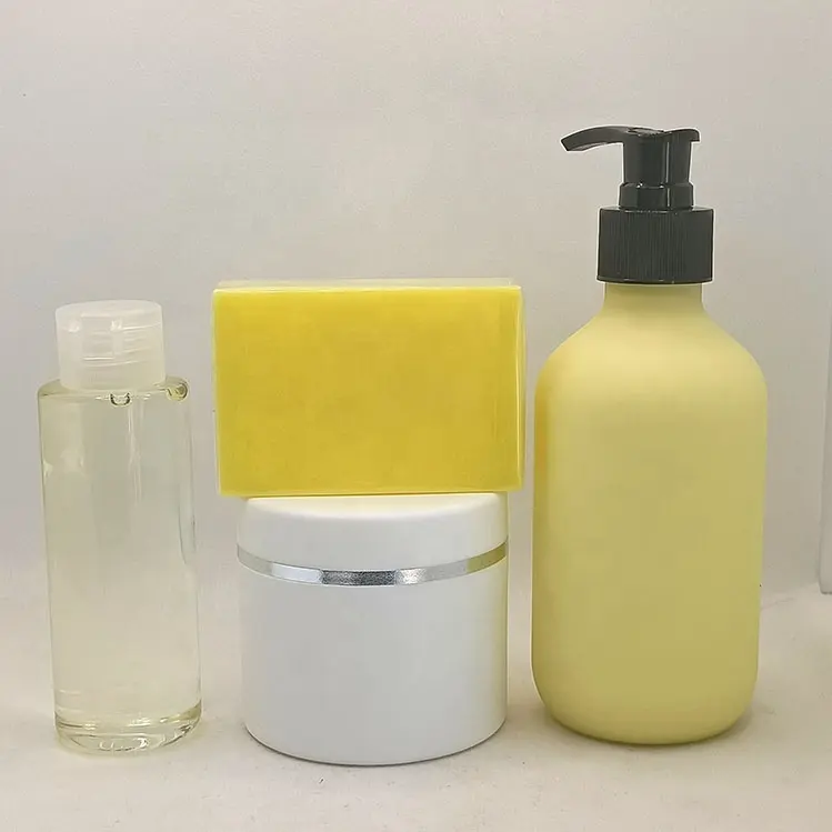 Kit de aclarado de limón, jabón hidratante y nutritivo para la piel, crema facial, loción corporal y aceite