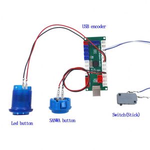 Нулевая задержка аркадная Кнопка джойстика контроллер для Retropie Raspberry MAME - Product Image 2