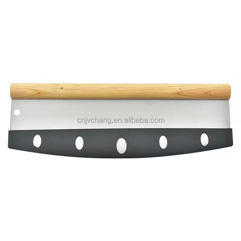 Couteau à bascule pour Pizza en acier inoxydable, de grande taille, avec couvercle de Protection, ustensiles de cuisine, vente en gros