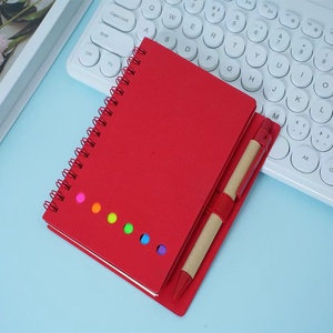 特注A5スパイラルバウンドノートペン付きクラフト紙粘着Notes-A6サイズノート取りと整理 - Product Image 4