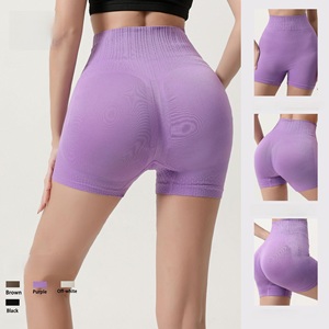 Wojieer Scrunch Mông Liền Mạch Yoga Quần Short Nén Chạy Phòng Tập Thể Dục Tập Thể Dục Nhanh Chóng Khô Skinny Xà Cạp Thể Dục Thể Thao Yoga Quần Short - Product Image 1