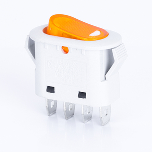 Welfnobl สวิตช์โยกสี่เหลี่ยม KCD3กันน้ำสวิตช์โยก Momentary LATCHING ON-OFF DPDT สีแดงสีส้ม4pins สวิทช์โยก - Product Image 2