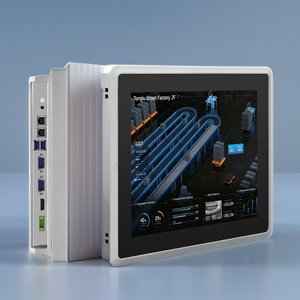 産業用21.5インチRs232埋め込み/ウォールマウントオールインワンコンピューターIp65防水I3I5 J1900Cpu静電容量式タッチパネルPc - Product Image 1