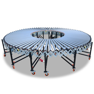 Factory Hot Sale Rubber-coated Anti-slip V Belt Roller <strong>Conveyor</strong> Line Customized Retractable Roller <strong>Conveyor</strong> for Boxes <strong>Unloading</strong> - Product Image 5