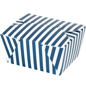 Gıda kapları dayanıklı paket kutuları tek kullanımlık çizgili kağıt 30 ons paket dikdörtgen teslimat götürmek gıda konteyner kutusu - Product Image 2