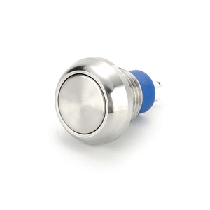 Wasserdichter IP65-Druckknopfschalter 12-mm-Flachknopf 2-polig SPST 1NO Momentan-Metall-Drucktasten schalter - Product Image 5