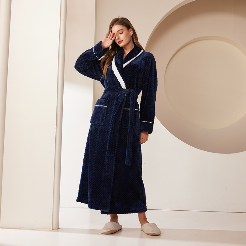 Peignoir femmes-bleu marine
