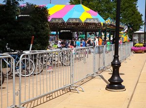 Bae için düz taban ile ağır çelik kalabalık kontrol yaya duvar barikatları bariyer - Product Image 6