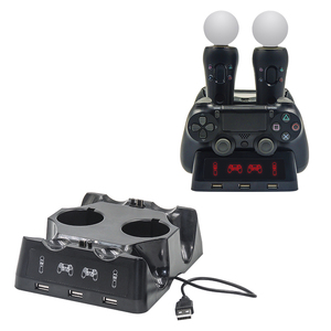 4合1 PS4控制器PS移动VR充电坞站，适用于PS4/PS4超薄/PS4专业版 - Product Image 1
