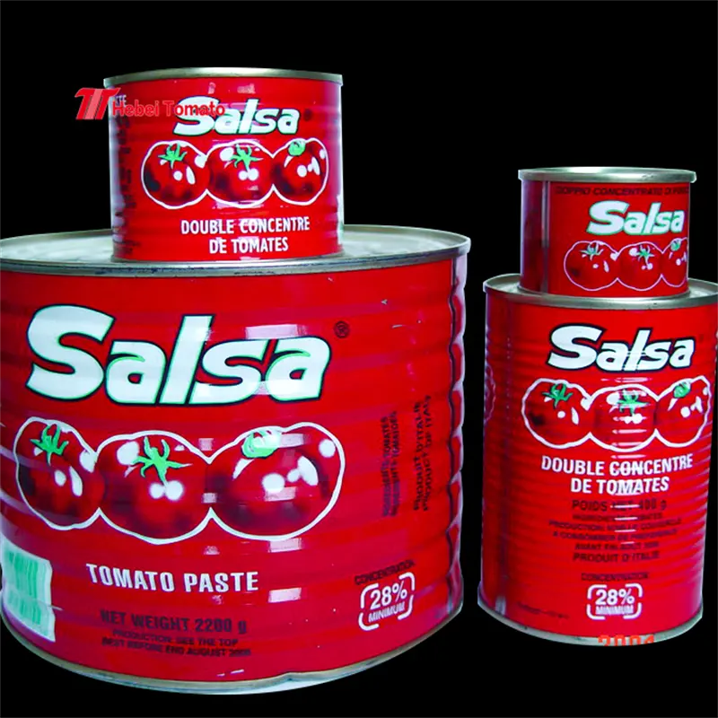 Pasta de tomate orgánica, fácil de abrir y abrir, enlatada, de Popular proveedor de pasta de tomate