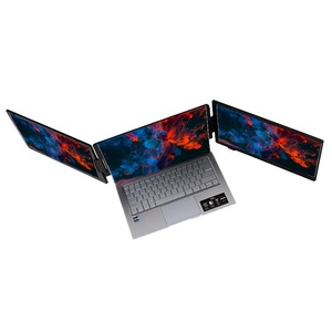 Monitor LCD portátil de triple Pantalla de 14 pulgadas con tres pantallas Monitores de computadora LCD con múltiples puertos para computadora portátil - Product Image 4