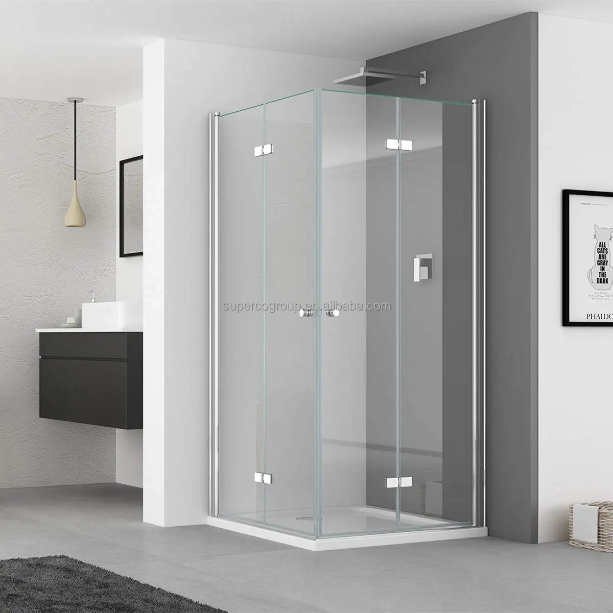 Europäisches Deutschland Hot Selling Badezimmer Klapp scharniere Türen Duschraum 5/6mm gehärtetes Glas Easy Clean Duschkabine