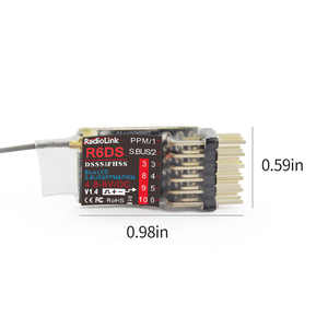 Radiolink ตัวรับสัญญาณวิทยุ R6DS 2.4GHz,6/10ช่อง SBUS/PWM/PPM สำหรับเครื่องบินโดรนปีกคงที่ AT9S Pro/ AT10II ตัวส่งสัญญาณ RX - Product Image 3