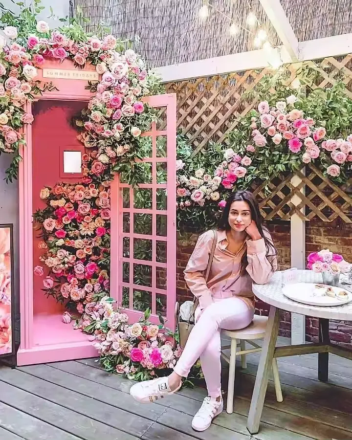 Cabina de teléfono rosa, cabina de teléfono Retro de Londres, artesanía hecha a mano, cabina de teléfono rosa para decoración de boda, decoración de Bar